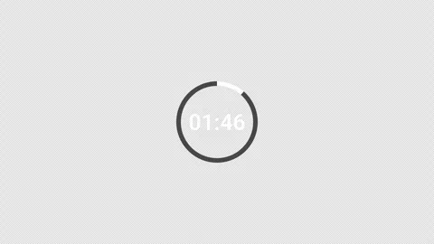 Two minutes countdown timer animation in sixty seconds with alpha channel Stock Footage 340538140