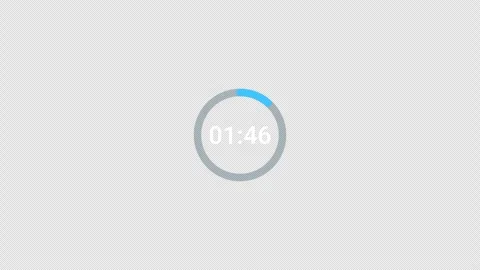 Two minutes countdown timer animation in sixty seconds with alpha channel Stock Footage 340541191