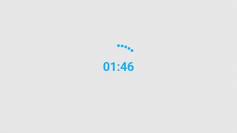 Two minutes countdown timer animation in sixty seconds with alpha channel Stock Footage 340545241