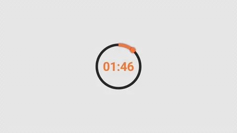 Two minutes countdown timer animation in sixty seconds with alpha channel Stock Footage 340548465