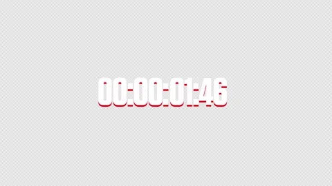 Two minutes day countdown timer animation in sixty seconds with alpha channel Stock Footage 341199818