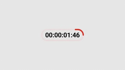 Two minutes day countdown timer animation in sixty seconds with alpha channel Stock Footage 341267756