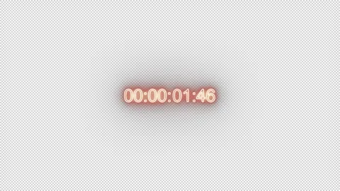 Two minutes day countdown timer animation in sixty seconds with alpha channel Stock Footage 341270560