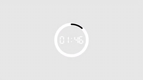 Two minutes digital countdown timer animation in sixty seconds Stock Footage 343482466