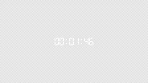 Two minutes digital countdown timer animation in sixty seconds Stock Footage 343486715