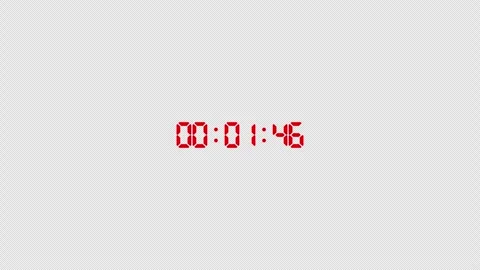 Two minutes digital countdown timer animation in sixty seconds Stock Footage 343488275