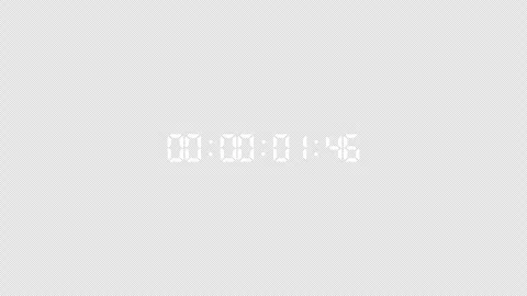 Two minutes digital countdown timer animation in sixty seconds Stock Footage 343491008