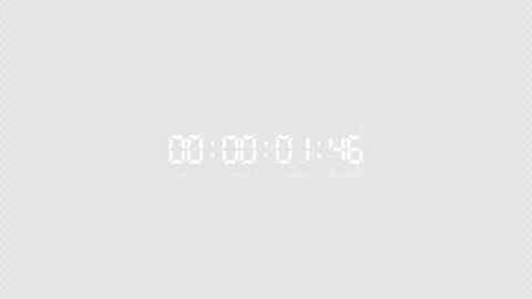 Two minutes digital countdown timer animation in sixty seconds Stock Footage 343498059