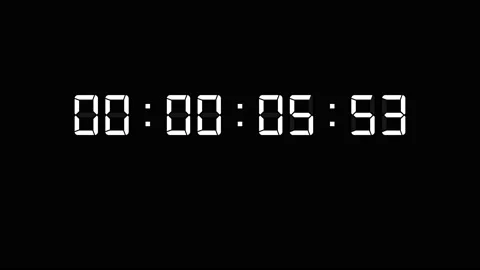Two Minutes of Led/LCD 60 FPS Timecode Readout With Sharp White Digits on Black Stock Footage