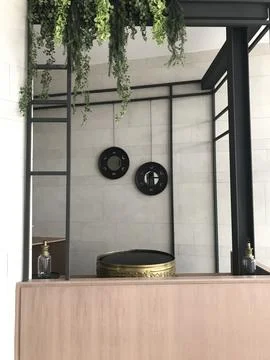 Two mirrors on the wall Foto stock