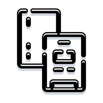 Two mobile devices displaying digital interface elements Stock Illustration