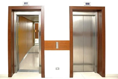 Two Modern Elevators Stock Photos