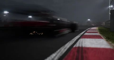 Two modern formula one race cars racing ... | Stock Video | Pond5