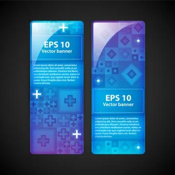 Two modern vector banners for web advertising. Stock Illustration