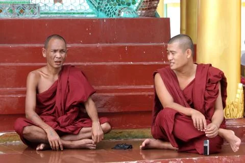 Two monks Stock Photos