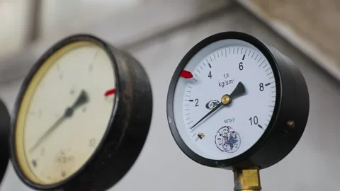 Two of monometers Stock Footage 230652727