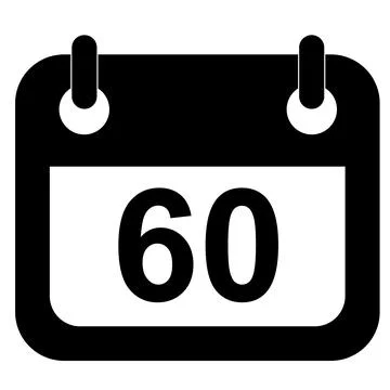 Two months icon on white background. 60 days sign. flat style. Stock Illustration