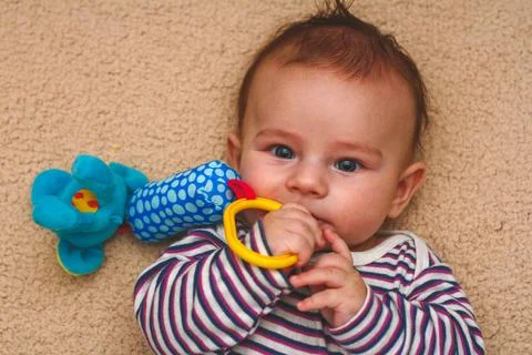Two months old boy Stock Photos