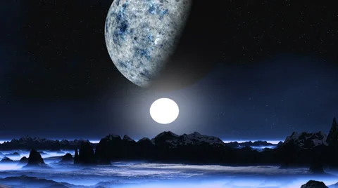 Two Moons Stock Footage 33661918