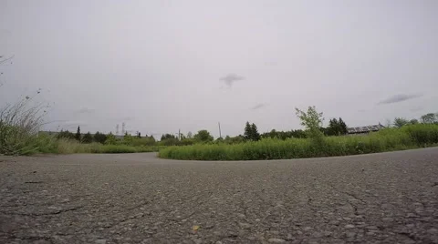 Two motos corner down low view Stock Footage 52140453
