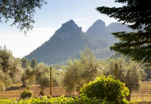 Two mountain tops Stock Photos