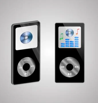 Two mp3 players Stock Illustration