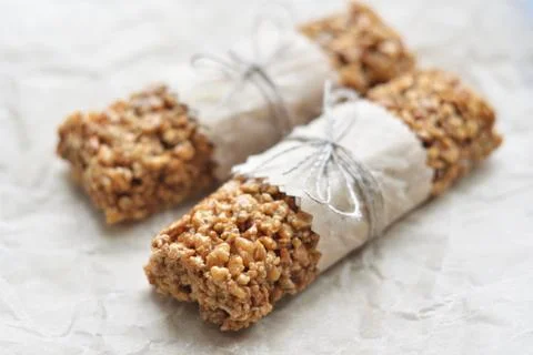 Two muesli bars Stock Photos