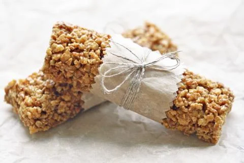 Two muesli bars Stock Photos