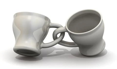Two mugs. Inseparable couple Stock-Illustration