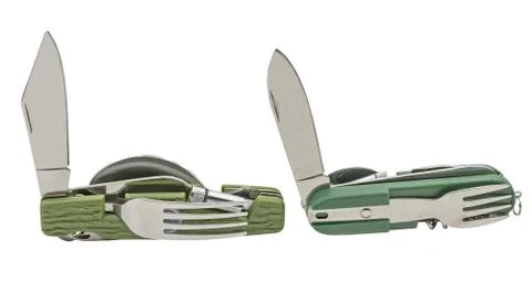 Two multi tools knife isolated on white Stock Photos