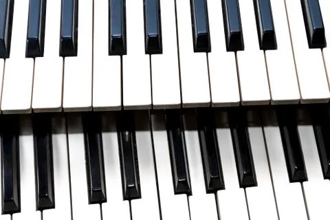 Two musical keyboards Stock Photos