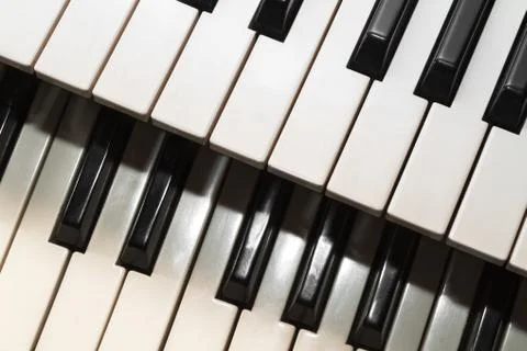 Two musical keyboards Stock Photos