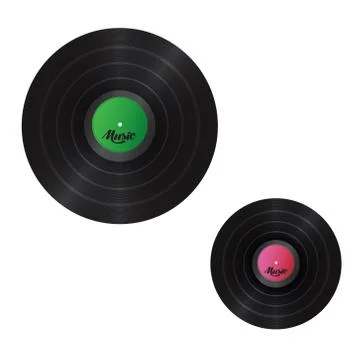 Two musical plates of different size Stock Illustration