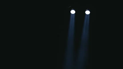 Two Narrow Cold Spotlights - Vertical Tilt Down Transition Background Stock Footage 335150971