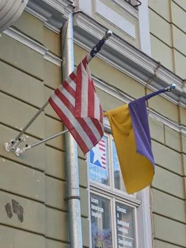 Two national flags Stock Photos