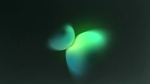 Two neon spheres press, release, and emit rhythmic energy waves. A sci-fi or Stock Footage 300594216