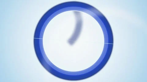 Two nested blue and glass rings rotate in a seamless loop Stock Footage 342862280
