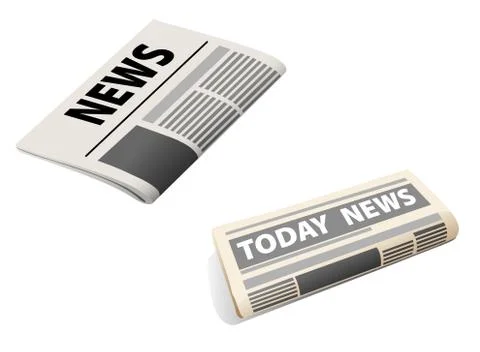 Two newspaper icons 스톡 일러스트