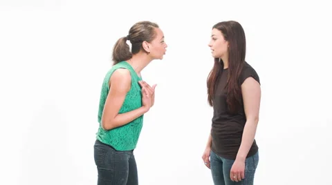 Two nice young women in the studio Stock Footage 52098404