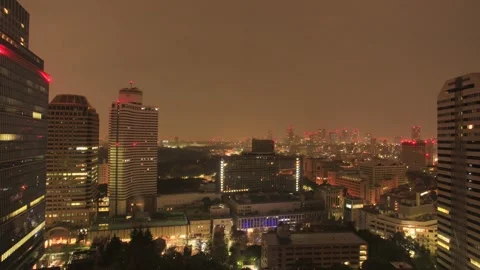 A Two-Night, Three-Day Stay with a View of the Shinjuku Skyline from Hirakawacho Stock Footage 330974579