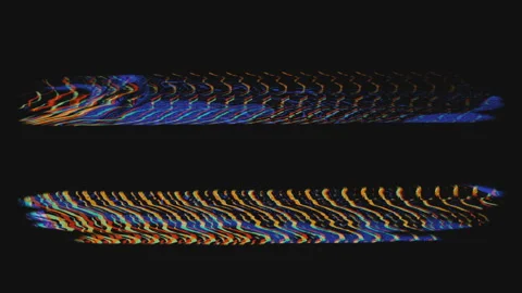 Two Noise Lines in Center Abstract Defect Background Stock Footage 119249858