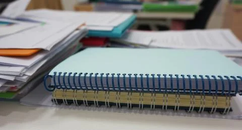 Two notebook and document Stock Photos