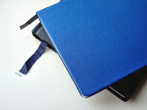 Two notebooks with bookmarks Stock Photos