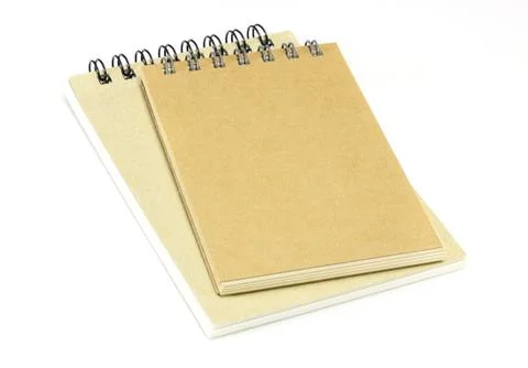 Two notebooks on white Stock Photos