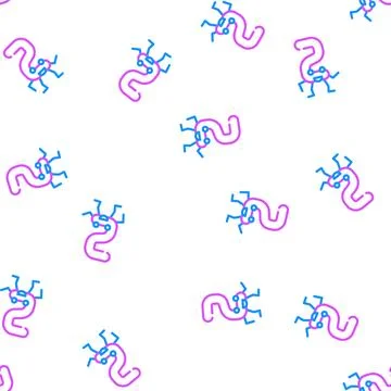 Two number character vector seamless pattern Illustrazione stock