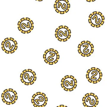 Two number vector seamless pattern Stock Illustration
