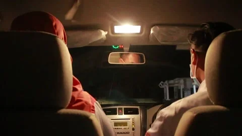 Two nurses driving an ambulance. Stock Footage 272769335