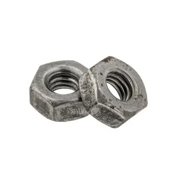 Two nuts isolated on white background Stock Photos