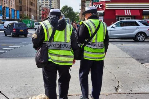 Two nypd crossing guards Stock-Fotos