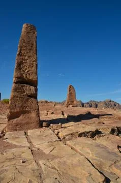 Two obelisks, petra Stock Photos